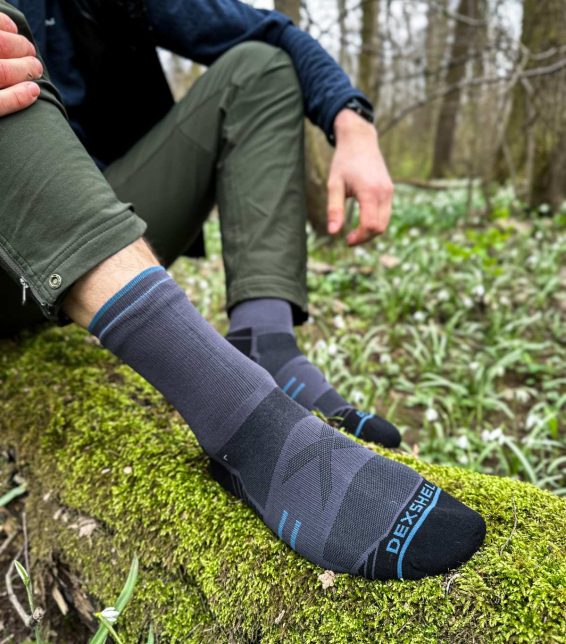 DexShell Running Lite 2.0 nepromočive čarape, Turbulence Grey