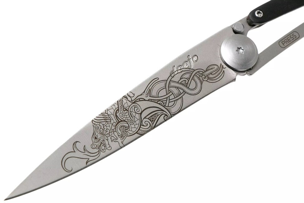 Deejo Tattoo Viking sklopivi nož ebony wood