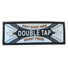 WARAGOD Double Tap Don't Shoot Once Twice PVC našivak Patch, Gray