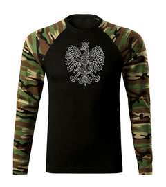 DRAGOWA Fit-T majica s dugim rukavom Poljski orao, Woodland