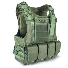 DRAGOWA Heavy Duty prsluk vojni, maslinasto zelen