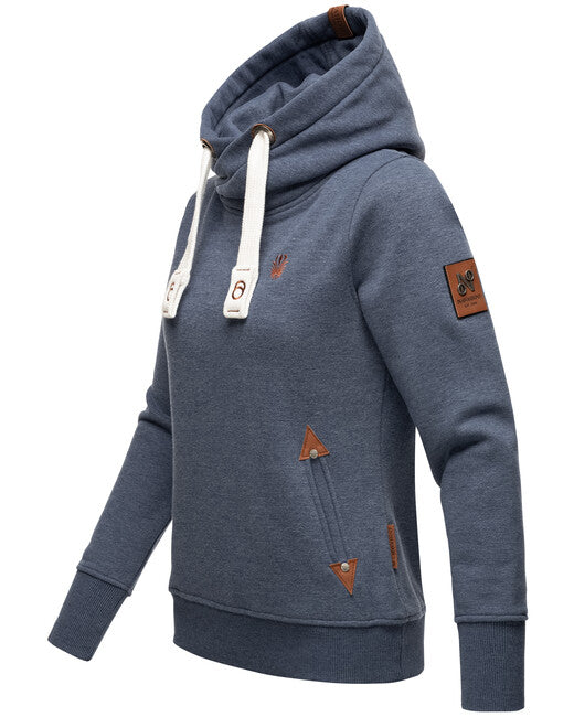 Navahoo Namikaa ženski pulover s kapuljačom, Dusty blue mel.