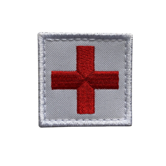 WARAGOD Embroidery Cross Medic našivak White and Red Patch