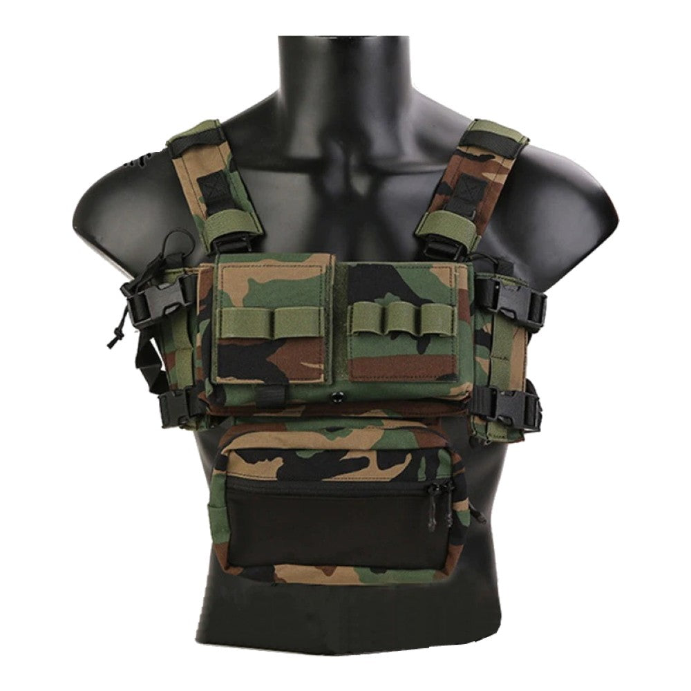 Emersongear Micro Fight Chissis MK3 chest rig 500D, woodland