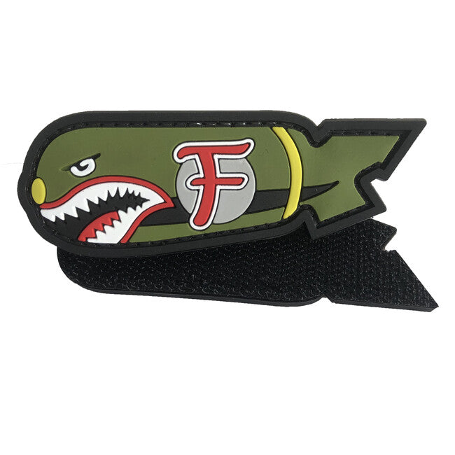 WARAGOD F Bomb Shark našivak PVC Patch, Full Color