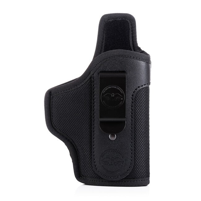Falco Smith IWB nylonové puzdro na nosenie vo vnútri nohavíc kompatibilné s pištoľou Glock 26, čierne ľavé