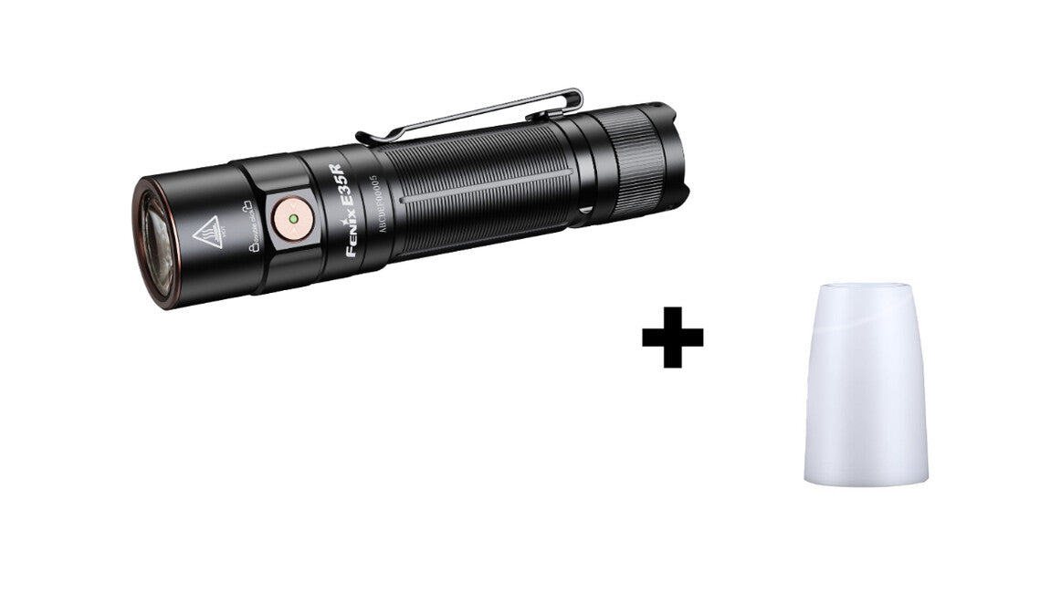 Fenix E35R punjiva džepna svjetiljka i bijeli difuzor AOD-S V2.0