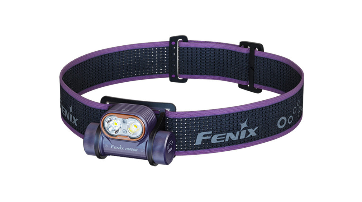 Fenix HM55R punjiva naglavna svjetiljka, tamnoljubičasta