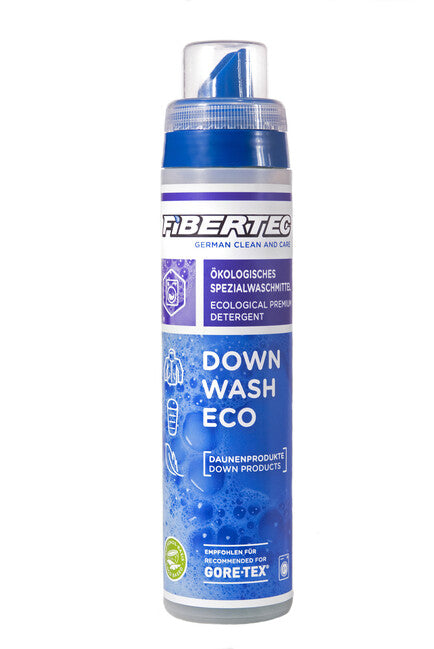 Fibertec Down Wash Eco nježan deterdžent za vreće za spavanje i odjeću punjenu paperjem, 250 ml