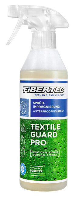 Fibertec Textile Guard Pro impregnacijsko sredstvo koje odbija vodu, nečistoće i ulje za membransku odjeću i funkcionalni tekstil 500 ml