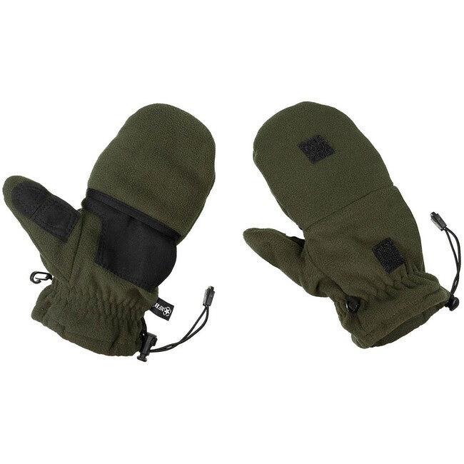 MFH rukavice flisane sa zateznim petljama, OD green
