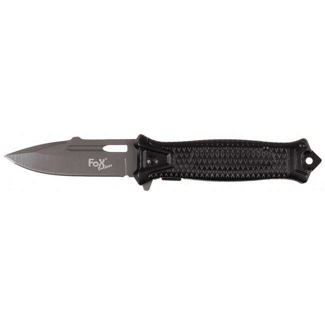 Fox Outdoor Jack nož jednoručni Snake, crni, metalna ručka