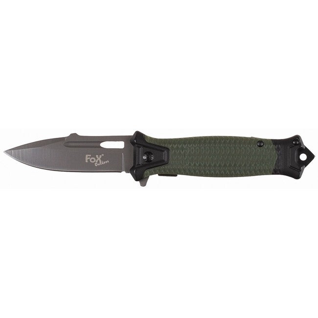 Fox Outdoor Jack jednoručni nož Snake, OD zelen, metalna ručka