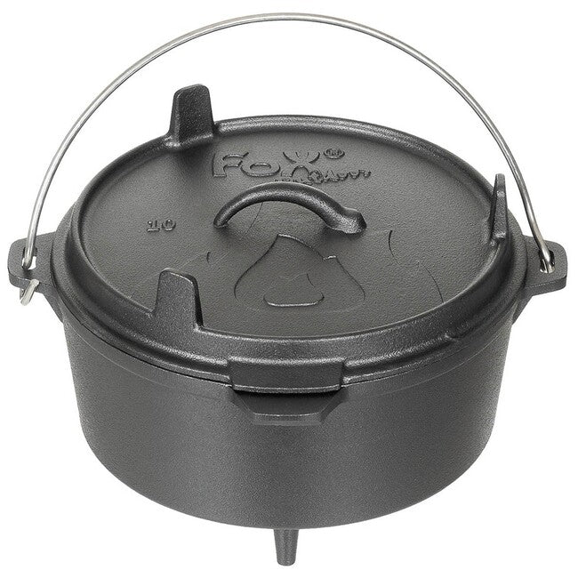 Fox Outdoor Holandska pećnica lonac na vatri od lijevanog željeza, cca 3,8 l