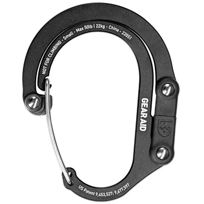 GearAid karabiner, crni, S