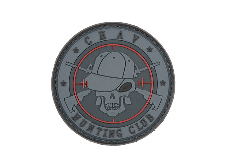 WARAGOD Hunting Club taktički našivak 6cm, sivi