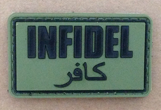 WARAGOD Infidel našivak 5 x 3cm, olive