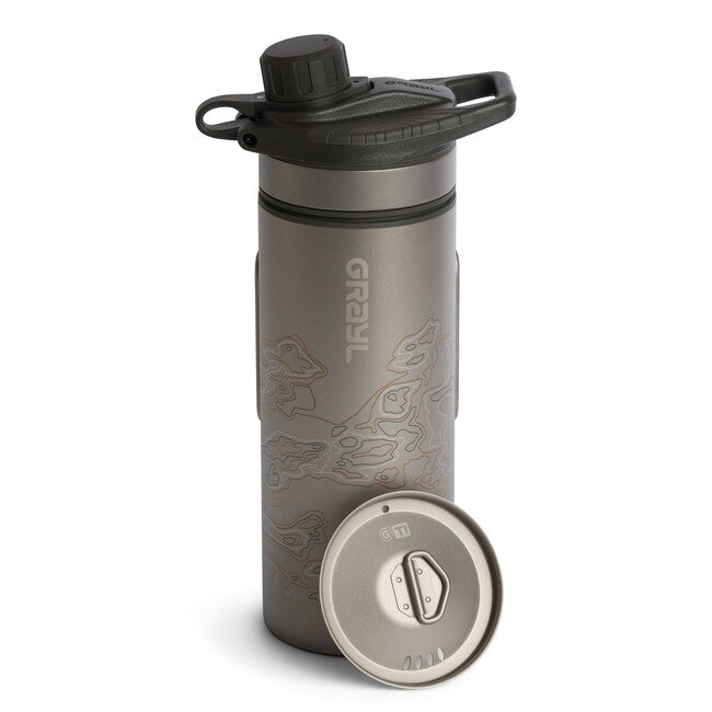 GRAYL GeoPress™ Titanium Purifier filtracijska boca + Cook Lid, Covert Black