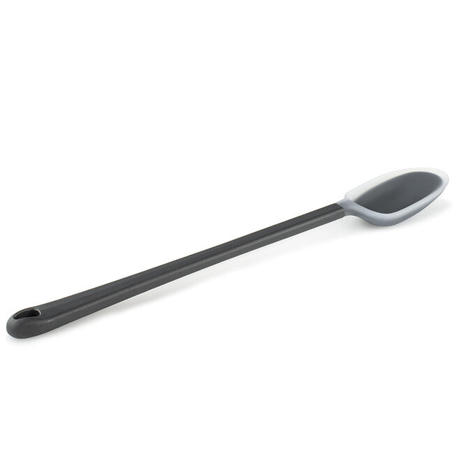 GSI Outdoors Essential Long Spoon dugačka plastična žlica sa silikonskim rubom, siva 251 mm