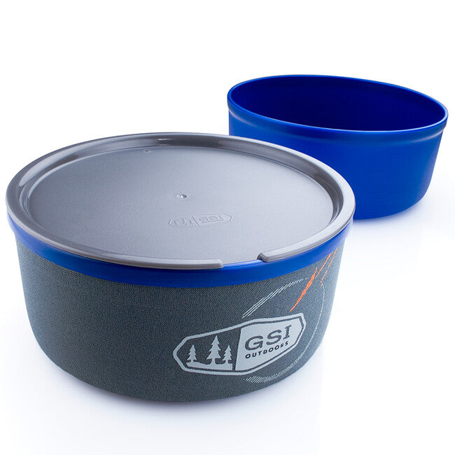 GSI Outdoors 591 ml set zdjele i šalice izoliranih neoprenom, plavi
