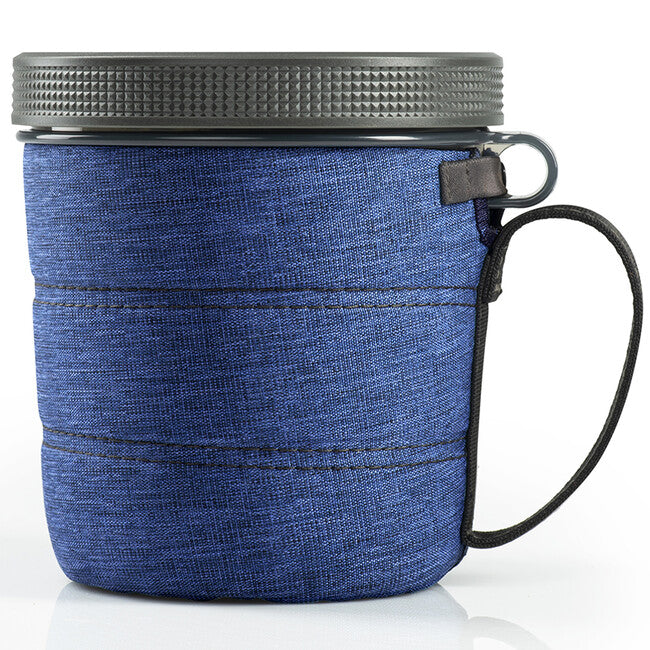 GSI Outdoors Fairshare Mug 2 velika šalica za žitarice s podstavljenom navlakom i navojnim poklopcem 950 ml, plava