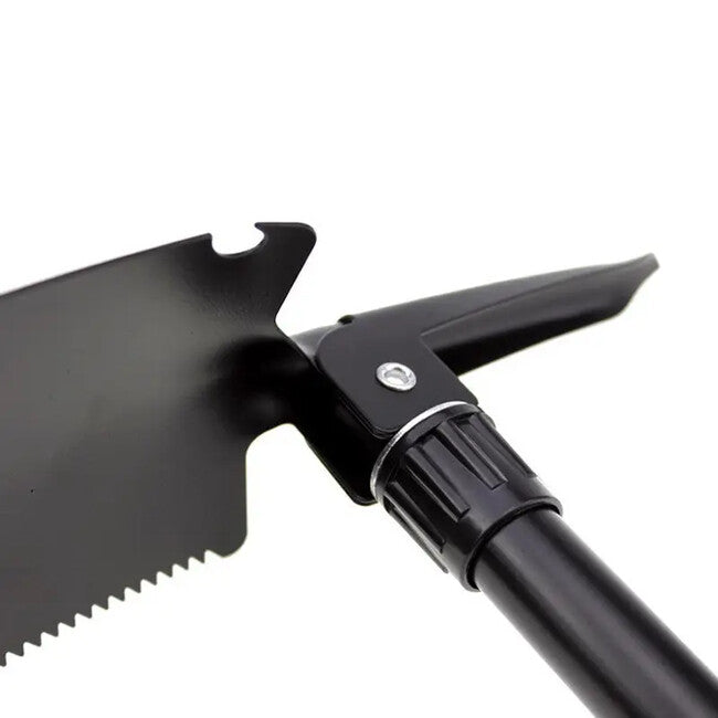 DRAGOWA Tactical Outdoor multifunkcionalna sklapajuća lopatica s pijukom i futrolom Ember, crna