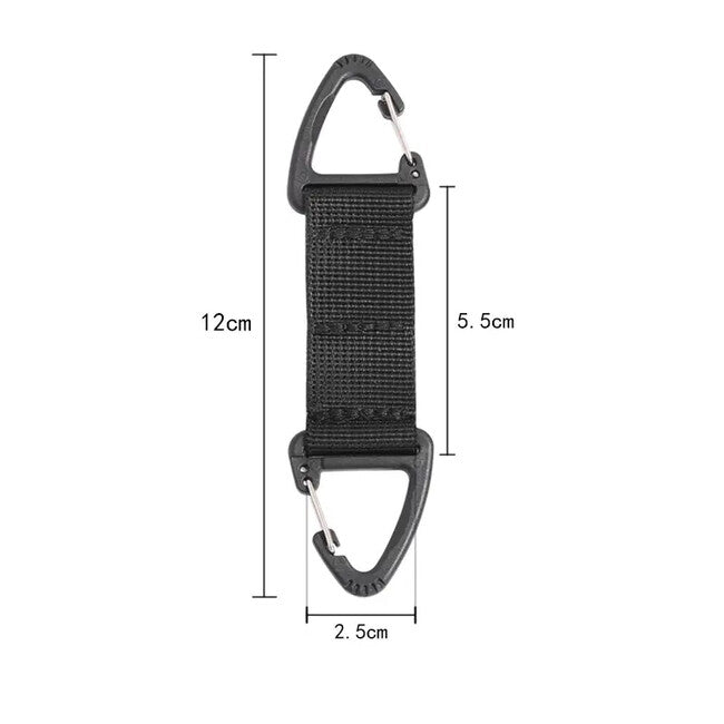 DRAGOWA Basecamp dvostrani karabiner Tactical, crni