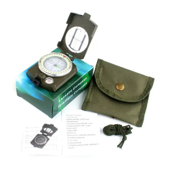 DRAGOWA Tactical Drift metalni vodootporni kompas, zeleni