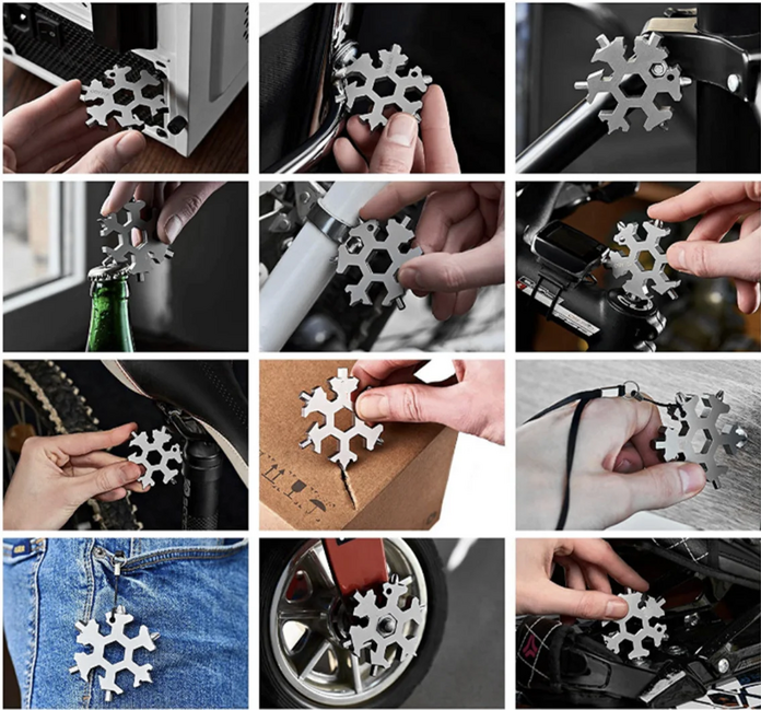 DRAGOWA Tactical Nehrđajući multitool 19u1 Hollow, silver