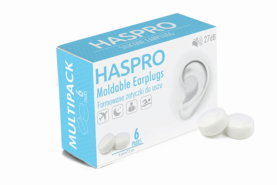 HASPRO 6P silikonski čepovi za uši, bijeli