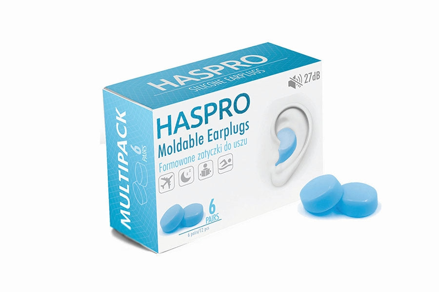 HASPRO 6P čepovi za uši silikonski, plavi