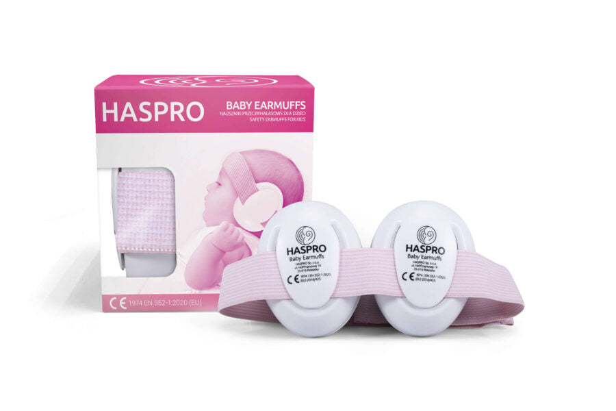 Haspro Baby Earmuffs zaštitne slušalice 0+, ružičaste