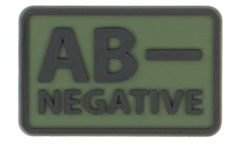 Helikon-Tex 3D PVC našivak AB- Negative set 2kom, olive green