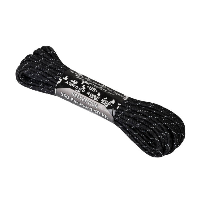 Helikon-Tex 550 Paracord reflektivan (50ft), crni