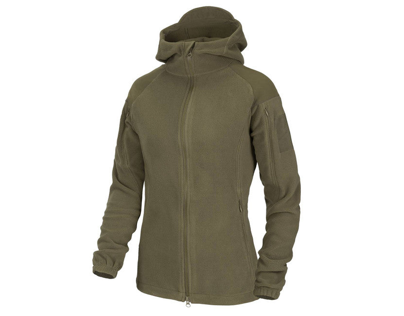 Helikon-Tex Cumulus ženski flis pulover s kapuljačom, Taiga green