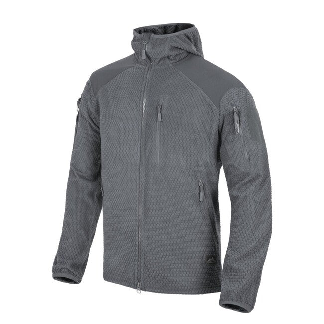 Helikon-Tex ALPHA HOODIE pulover Grid Fleece, Shadow Grey