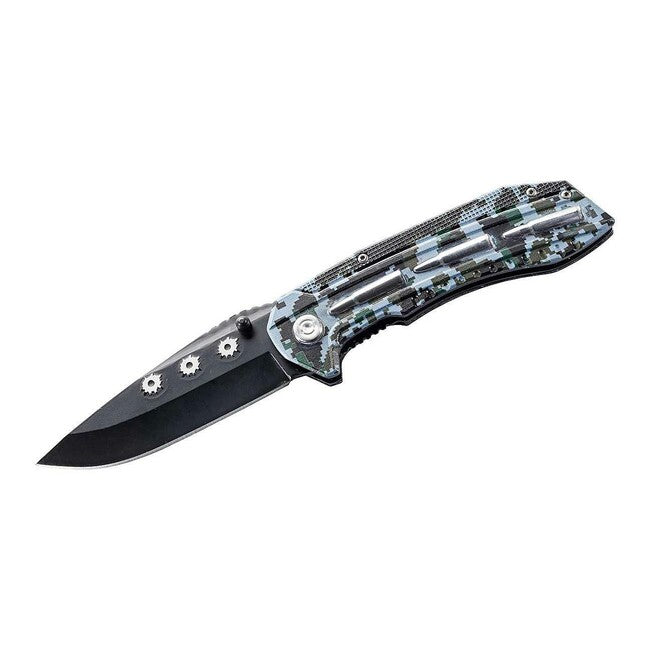 Herbertz Patrone jednoručni džepni nož 9cm, aluminij, vojna izvedba, Camo