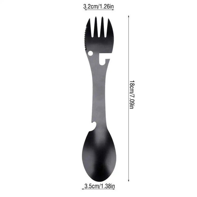 DRAGOWA Tactical Erin kamping pribor 5u1, crni