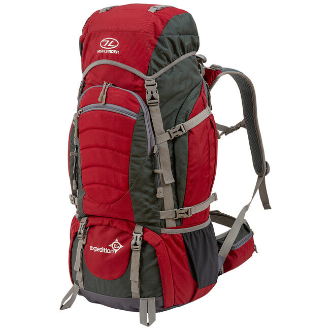 Highlander Expedition 65 L ekspedicijski ruksak, crven