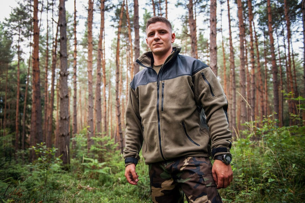 Helikon-Tex Classic Army flis ojačana jakna, crna