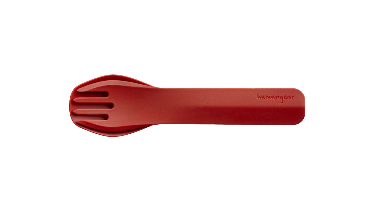 Humangear GoBites DUO pribor za jelo, crveni