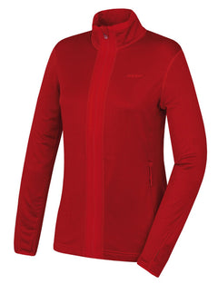 HUSKY Artic Zip pulover ženski na zatvarač, vinski/crveni