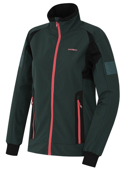 HUSKY Scooby softshell jakna ženska, crnozelena