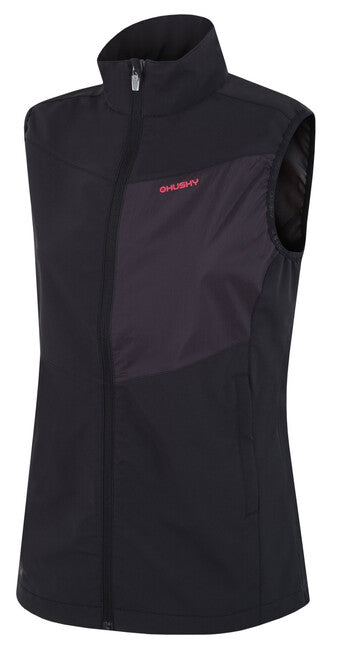 HUSKY Salien ženski softshell prsluk, crni