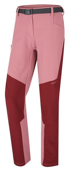 HUSKY Keiry ženske outdoor hlače, bordo/ružičaste