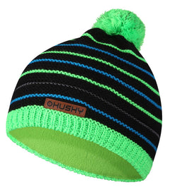 HUSKY Cap 34 dječja kapa, crna/neon zelena