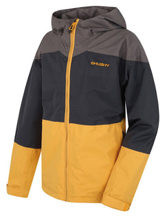 HUSKY Nicker K hardshell jakna dječja, tamnosiva/sv. senf
