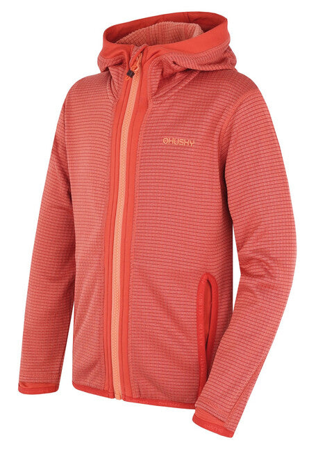 HUSKY Artic Zips K pulover dječji s kapuljačom, crveni/crnomodri