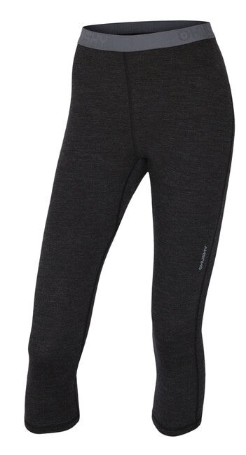 HUSKY Merino termo rublje 3/4 hlače ženske, crne
