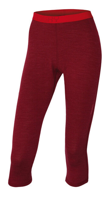 HUSKY Merino termo rublje 3/4 hlače ženske, tm. ciglene